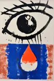 Jozef Baláž, Viedeň 4. 10. 1968 o 11:45, 1968, Farebná litografia na papieri. Nečíslované