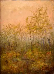 Ladislav Mednyánszky, Stromy v lese, Okolo 1890, Olej na plátne