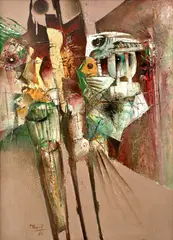 Očakávanie by Ferdinand Hložník, 1966, Olej na plátne, sold Jun 2013