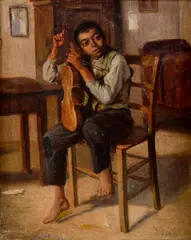 Erno Nagy, Malý huslista, Okolo 1935, Olej na plátne