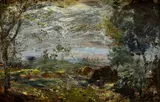 V búrke by Magyar-manheimer Gusztáv, Okolo 1920, Olej na dreve, sold Jun 2013