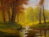 Mesterházy Dénes, Horská bystrina, Okolo 1920-30, Olej na plátne