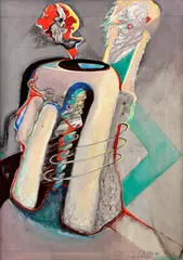 Stanislav Balko, Dialóg, 1989, Olej na sololite