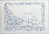 Milan Bočkay, Motív z dejín umenia (More odpočíva v pokoji), 2001, Akvarel na papieri