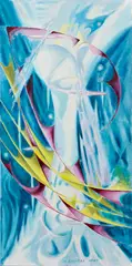 Galaxia Alfa by Miloš Šimurda, 1960, Olej na plátne, sold Jun 2013