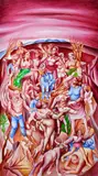 Milan Chovanec, Tanec v záhrade, 2004, Olej na plátne