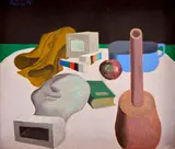 Milan Paštéka, Metafyzické zátišie, 1976, Olej na plátne