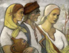 Aurel Kajlich, Z poľa, Okolo 1930, Pastel na papieri