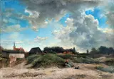 Albert Hertel, Na prechádzke so psami, 1896, Olej na plátne