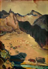 Martin Benka, Z tisovského kraja, 1946, Olej na plátne