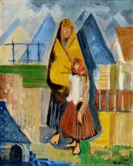 František Kudláč, Bosé pútničky, Okolo 1940 - 45, Olej na plátne
