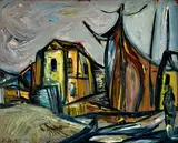 Po daždi by Vincent Hložník, 1948, Olej na kartóne, sold Apr 2013