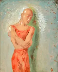 Mikuláš Galanda, Akrobat (Artista), 1934, Olej na preglejke