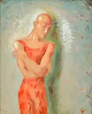 Mikuláš Galanda, Akrobat (Artista), 1934, Olej na preglejke