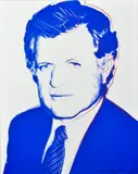 Andy Warhol, Edward Kennedy, 1980, Farebná sieťotlač na papieri Lenox Museum s diamantovým prachom