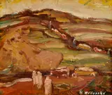 Úroda by Mária Medvecká, 1968, Olej na sololite, sold Mar 2013