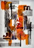 Záhrada zimného slnovratu by Katarína Alexyová-Fígerová, 2012, Akryl, kombinácia techník na plátne, sold Mar 2013