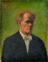 Natália Oldenburg, Portrét Fritza Lemmermayera, 1917, Olej na plátne, kašírované na lepenke