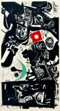 Vincent Hložník, Mesiac, 1962, Farebný drevorez na papieri (nečíslované)