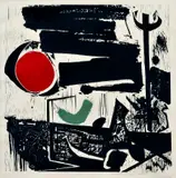 Vincent Hložník, Slnko, 1962, Farebný drevorez na papieri (nečíslované)
