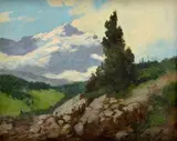 Tatry v lete by László Neogrády, Okolo 1935, Olej na plátne, sold Mar 2013