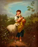 August Canz, Pastierka (Sv. Agneša), 1853, Olej