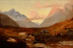 Themistoklos von Eckenbrecher, Horská krajina, Okolo 1880, Olej na plátne
