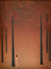Viera Žilinčanová, Osamelá v lese II., 1999, Olej na plátne