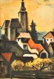 Ladislav Záborský, Špania dolina, Okolo 1950, Pastel na papieri