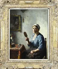 Bernard de Hoog, Zittende dame, Olieverf op linnen