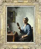 Bernard de Hoog, Zittende dame, Olieverf op linnen
