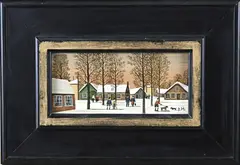 Jaap ter Haar, Wintergezicht, Olieverf op paneel