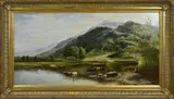 Groot schilderij, Highlands (Engeland), Olieverf op linnen