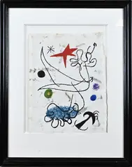 Joan Miró, Fantasie voorstelling, Lithografie, H.C