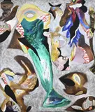 Guillaume Lo-A-Njoe, Moderne compositie, Acryl op linnen