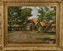Boerderij by Piet van Wijngaerdt, Olieverf op paneel, sold Jun 2026