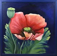 Bart ten Bruggencate, Papaver, Olieverf op linnen