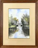Arnold Marc Gorter, Ophaalbrug, Gouache op papier