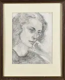 Willem van Konijnenburg 1868-1943? monogram Vrouw by Monogram WvK mogelijk Willem van Konijnenburg 1868-1943, Houtskooltekening op papier, sold Jun 2026
