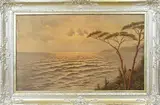 C. Cannasse, Mediterraans zeegezicht, Olieverf op linnen