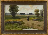 Otto Kriens, Boerin loopt over het land, Olieverf op linnen