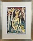 Chris de Moor, Naakte vrouw, Gouache op papier
