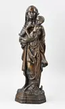H 62 cm. by Zachthouten religieus beeld van Madonna met kindje Jezus, sold Jun 2026