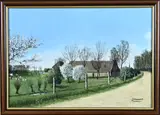 Jan Ouwersloot, Zonning landschap, Olieverf op paneel