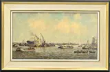 Joop Molenaar, Rotterdamse haven, Olieverf op linnen