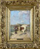 Emile Van Damme Sylva, Koeien, Olieverf op linnen