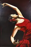 Antoinette Vunderink, Spaanse danseres, Olieverf op linnen