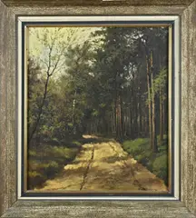 Frans Baaijens, Twents zandpad, Olieverf op linnen
