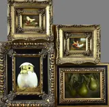 4x Olieverf schilderij, Divers, 4x Olieverf schilderij