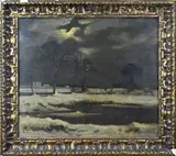 Gerard Krol, Wintergezicht, Olieverf op paneel
